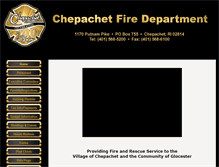 Tablet Screenshot of chepachetfire.com